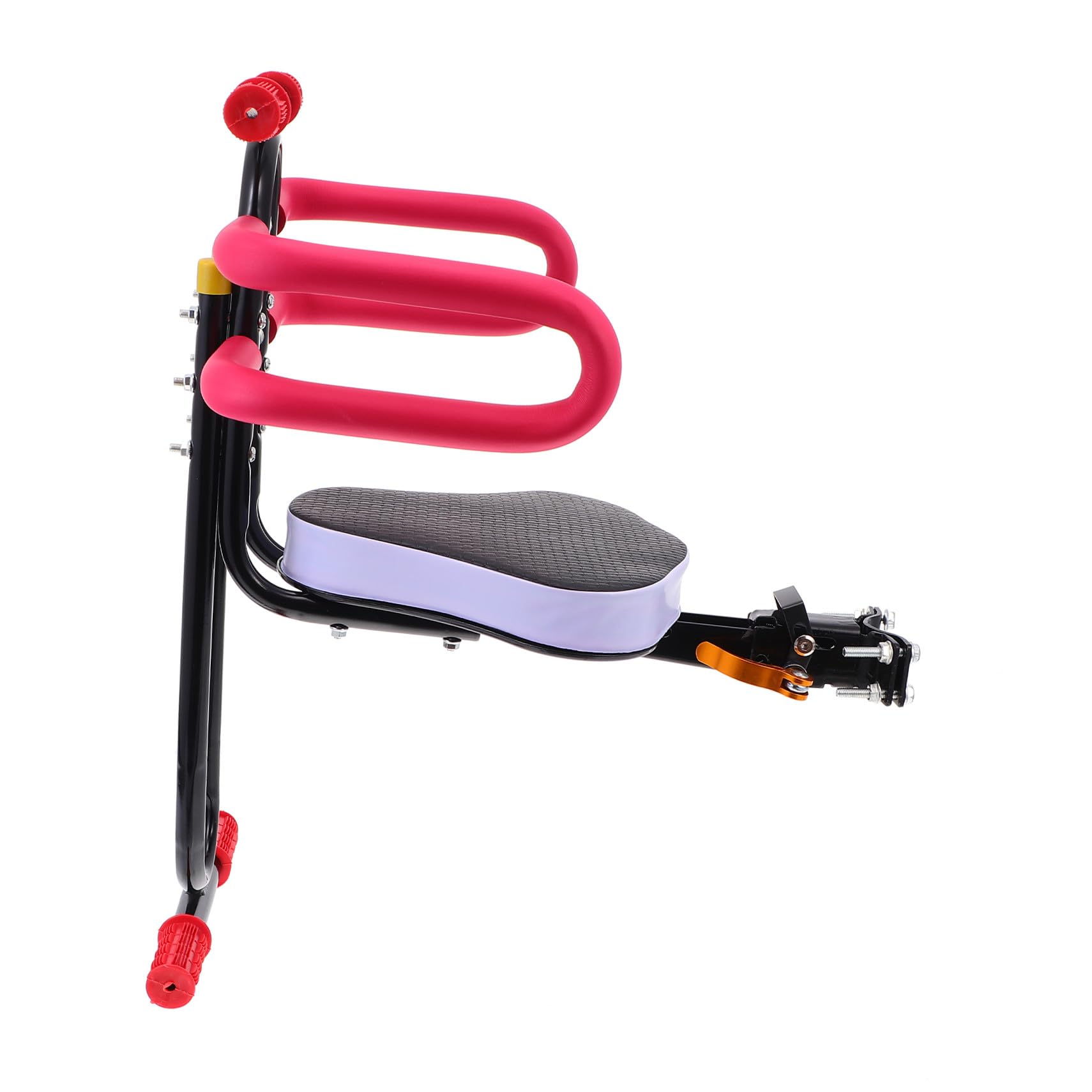 ORFOFE Sillín para Bicicleta Eléctrica para Niños Respaldo Ajustable y Protección de Seguridad, Fabricado en Acero al Carbono y Esponja, Accesorio Adecuado para Bicicletas