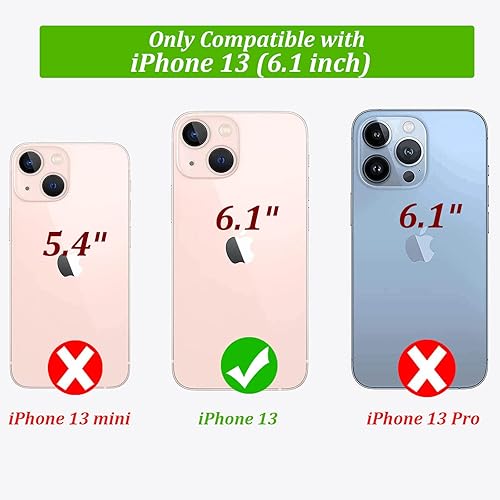 Miniatura 5 de KRHGEIK Funda diseñada para iPhone 13 para mujer, funda tipo libro con diseño de mariposa en relieve de piel sintética, soporte para tarjetas,