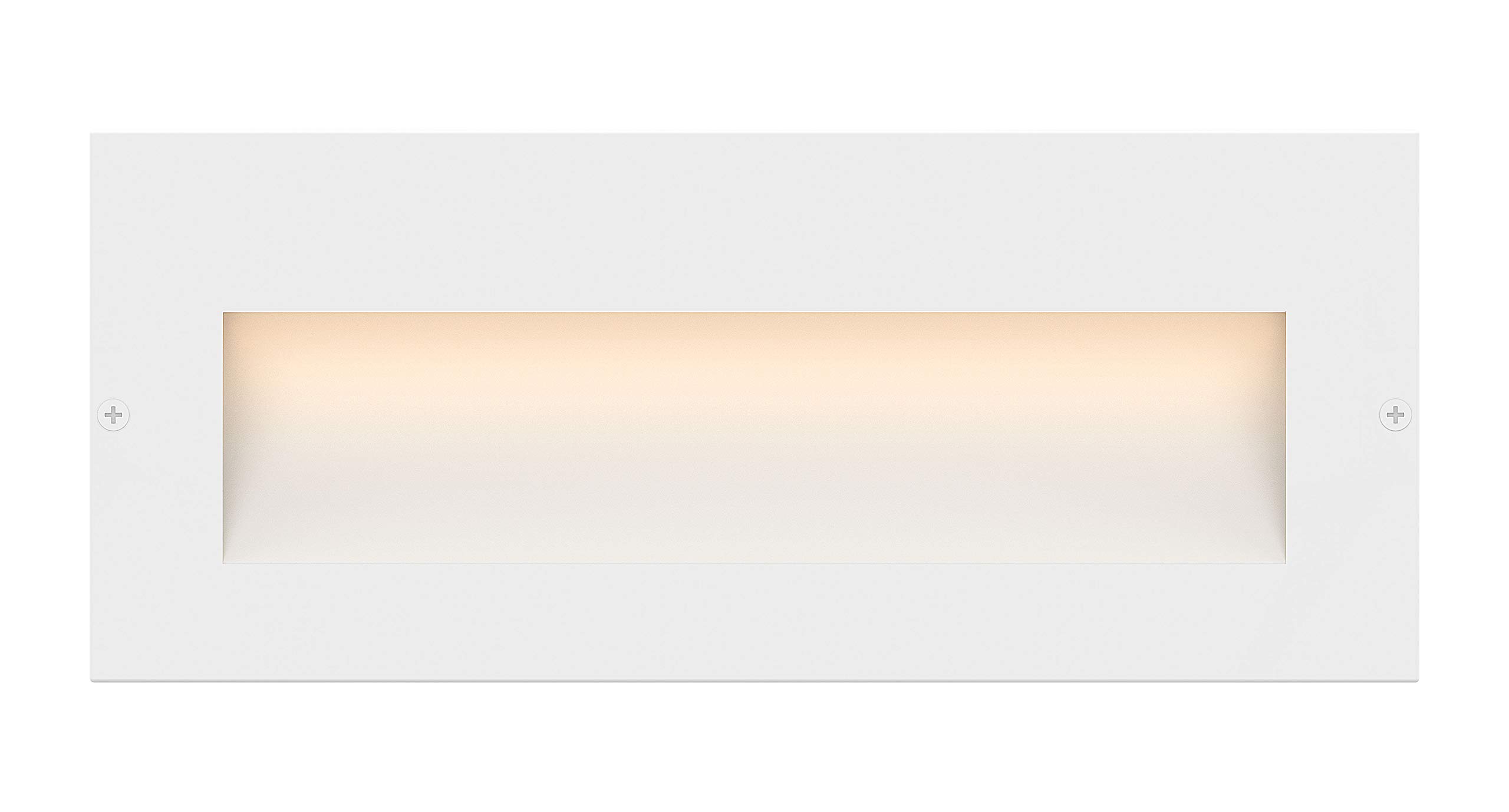 Hinkley Landscape Lighting Taper 1565SW Wide Horizontal 12v Step Light - Low-Voltage, Recessed Mount, Integrated LED - Satin White