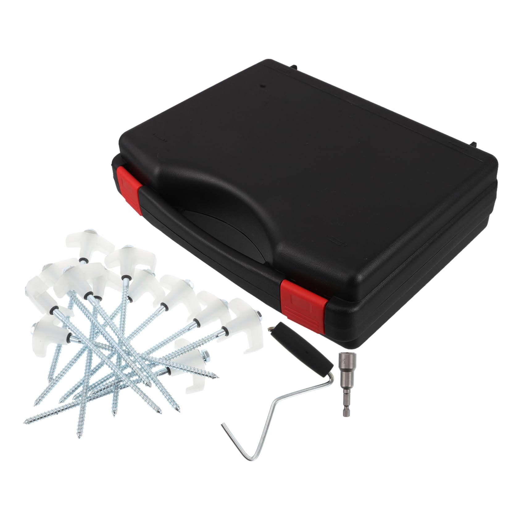 Alipis Lot de Piquets de Tente Phosphorescents à Visser, Plastique et Métal, Tête Hexagonale 13mm, pour Plage et Fixation de Tentes