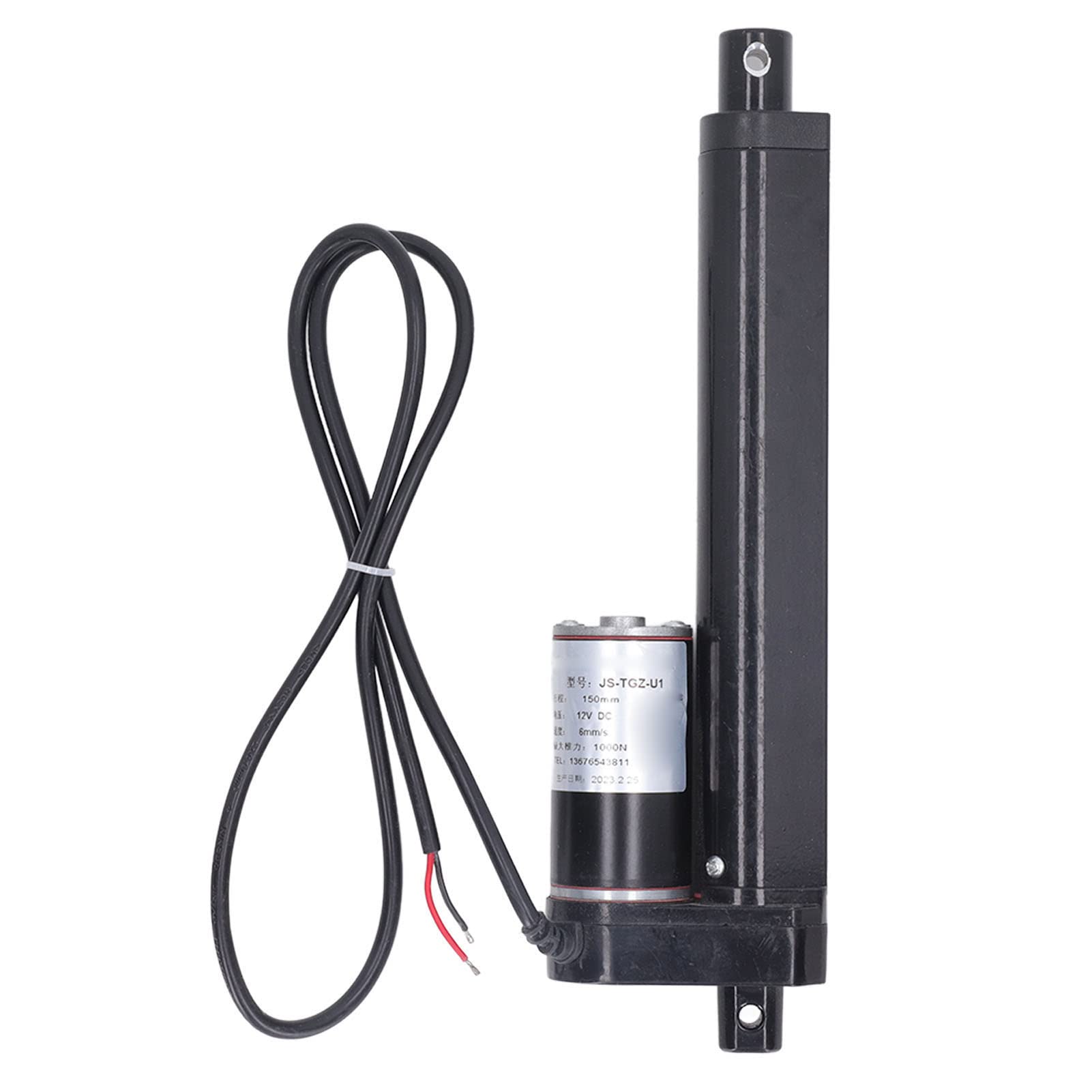 ANKROYU JS TGZ U1 Electric Actuator, Aluminum Alloy 1000N 150mm Stroke Linear Actuator, IP65 Waterproof Low Noise Linear Electric Actuator with Limit Switch (Actuator Only)