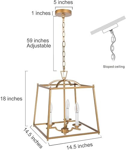 Miniatura 4 de classy leaves Candelabro dorado, 3 lámparas modernas de oro para lámparas colgantes antiguas para comedor, sala de estar, isla de cocina, vestíbulo,