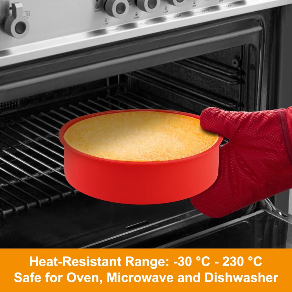 2 Stampi Per Torte In Silicone Rotondi 20cm - Antiaderenti, Per