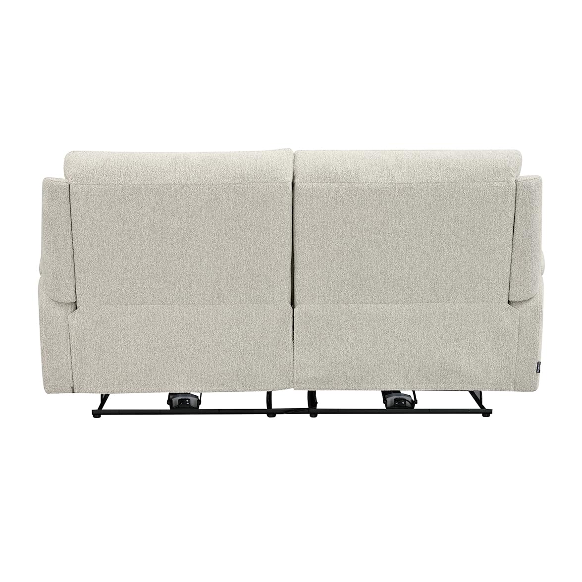 Meubletmoi Divano Relax 3 posti L. 196 cm Doppia Seduta Elettrica Motorizzata in Tessuto Morbido Beige - Atmosfera Moderna e Relax - Leonie
