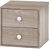 不二貿易(Fujiboeki) キューブボックス 引出2杯 アッシュグレー 幅34.5×奥行31.5×高さ34.5cm 43900