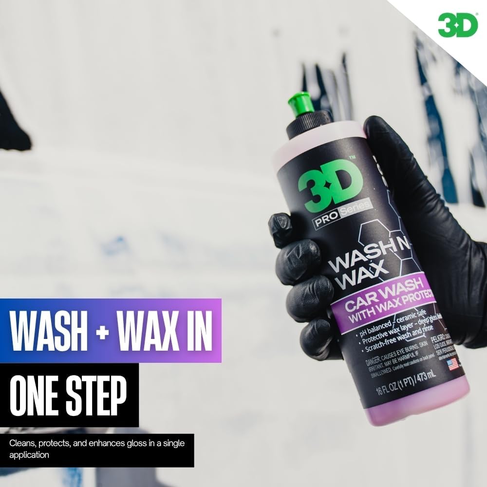 3D Wash N Wax Car Wash Soap - pH Balanced, Easy Rinse, Scratch Free Soap with Wax Protection - 1 Gallon - Image 6