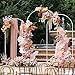 Asee'm Wedding Arch Stand Set of 3 (7.2FT, 6.6FT, 6FT) White Metal Arched Backdrop Frame for Ceremony Parties Birthday Baby Shower Garden Balloon Decoration