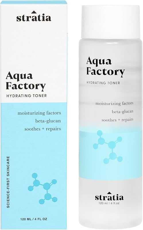 Stratia Aqua Factory Tônico Hidratante Facial com Beta-Glucana e 7 Fatores Hidratantes, 120 mL
