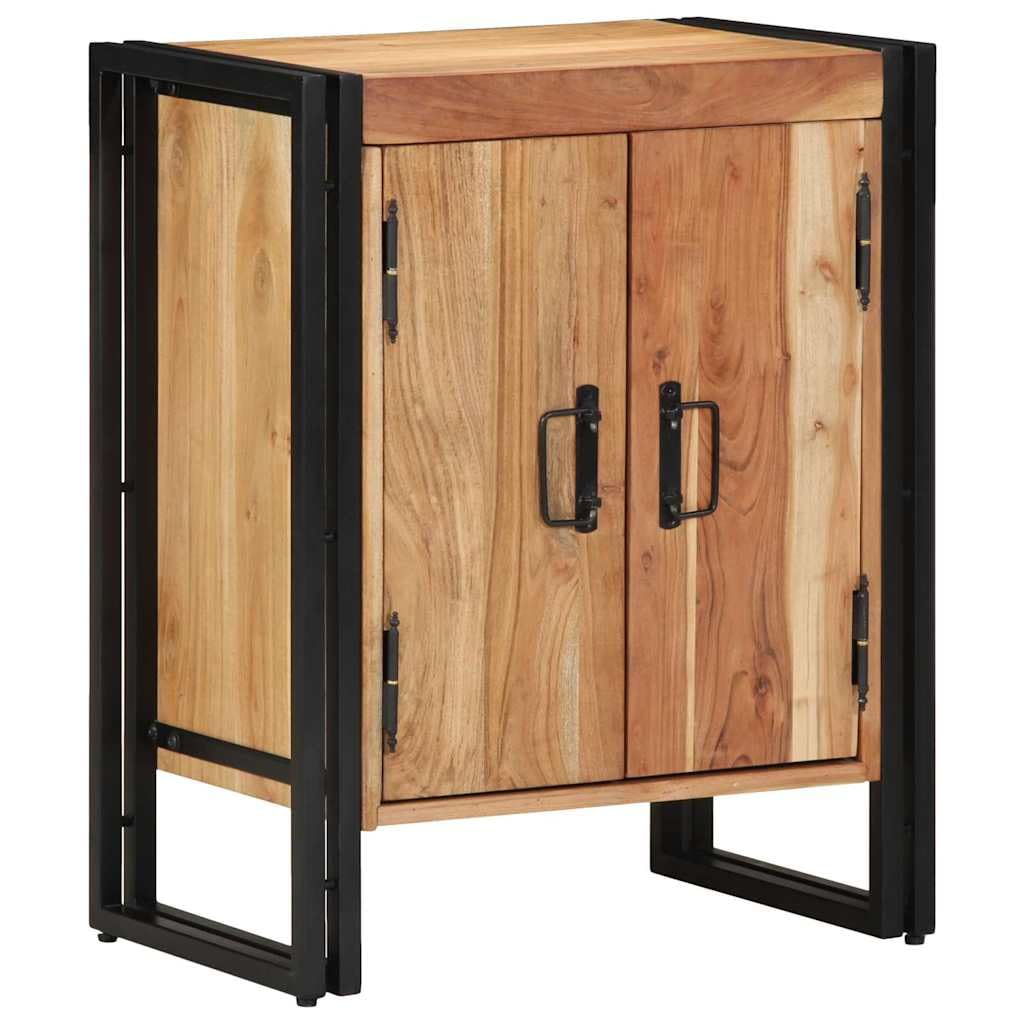 Mobile per Scarpe in Legno Massello di Acacia 56x35x70 cm Marrone