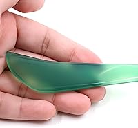 Vista 4 de Dtacke Verde 4.3 in/4.3 "Pulido Bruñidor Natural Ágata Cuchillo Oro Plata Joyería Mano Pulido Herramienta