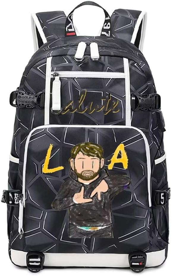 Basketball Player 77 Individualized Laser Mechanical Laptop Multifunction Backpack Travel Daypack Fans Bag