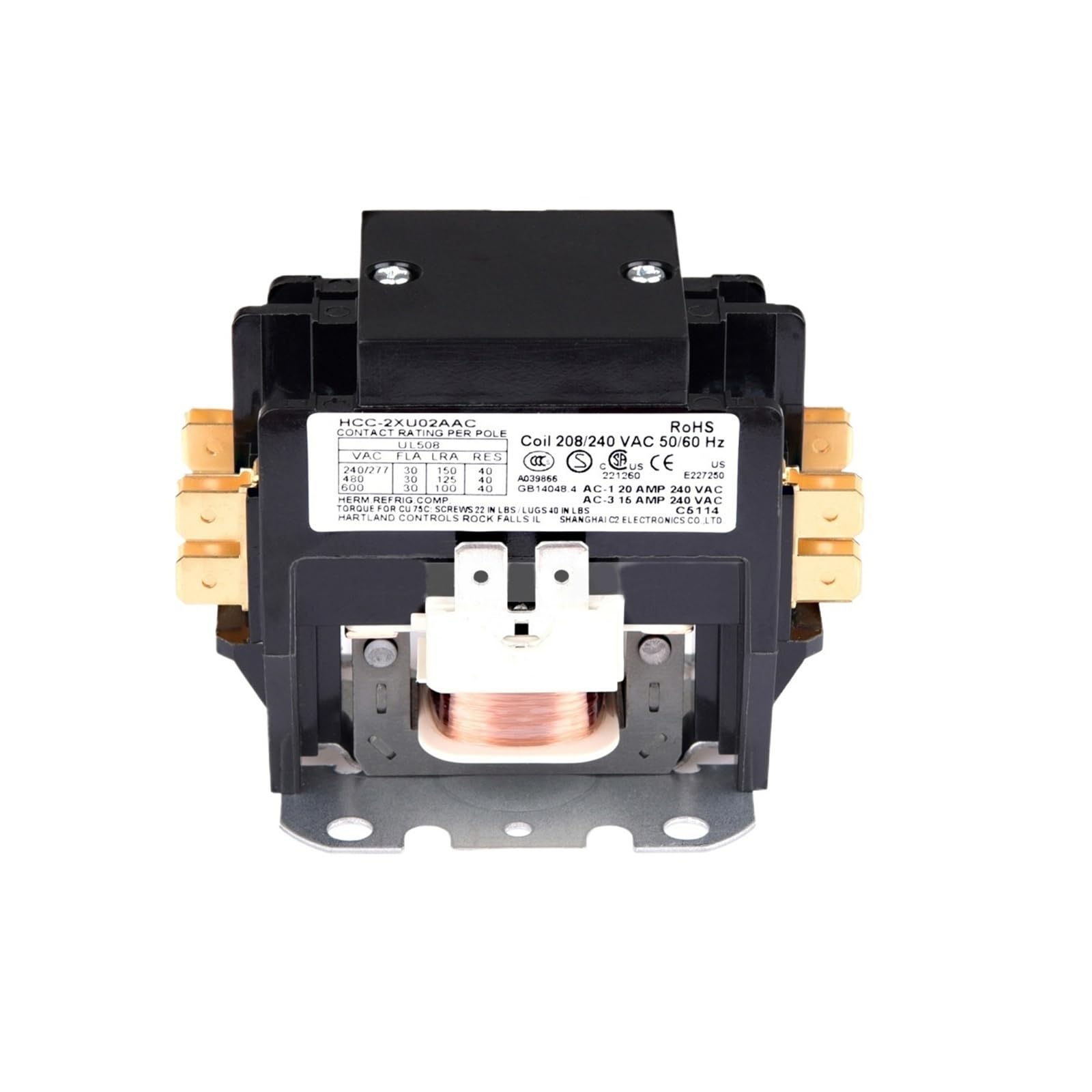 Contacteur CA 30A HCC-2XU02AAC pièce de rechange 240V pour pompe à chaleur