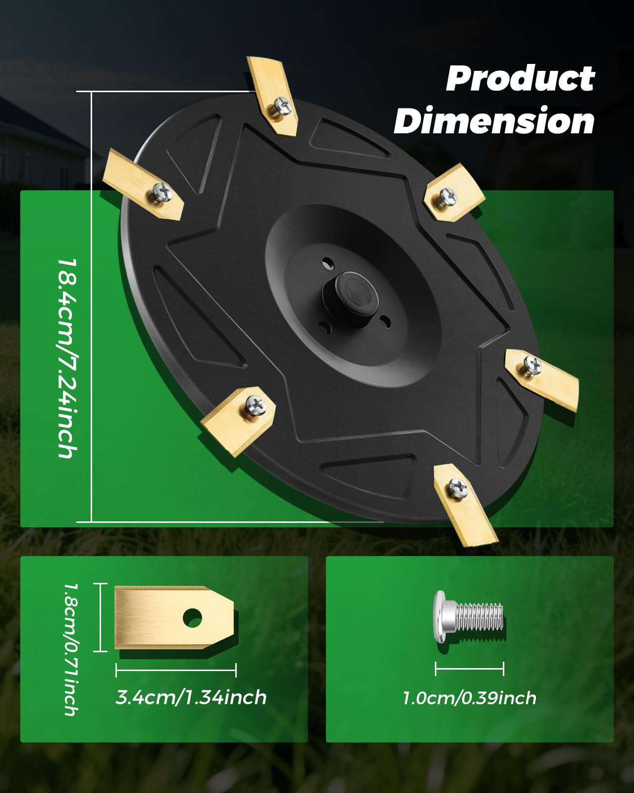 Yivy 6-piece robotic lawnmower blade disc + 30 blades, compatible with Segway Navimow H500E, H800E, H1500E, H3000E blade disc robotic lawnmower turntable
