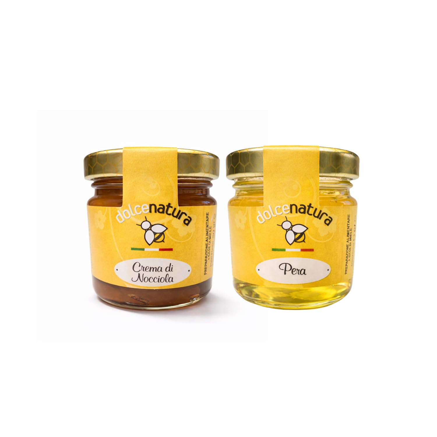 Set Degustazione Miele 8 Vasetti 50g - Miele Italiano Naturale Gusti Assortiti Pera Fragola Limone Mandarino Fichi Frutti di Bosco Nocciola Millefiori Mini Formato Idea Regalo Gourmet (Dolce Natura)