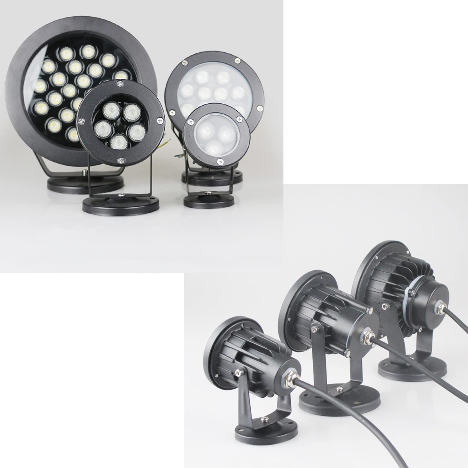 Oświetlenie drzewa, reflektor zewnętrzny, 220 V, obrotowy reflektor LED, wodoszczelność IP65, do ogrodu, trawnika i oświetlenia drzew (zielony, 12 W)