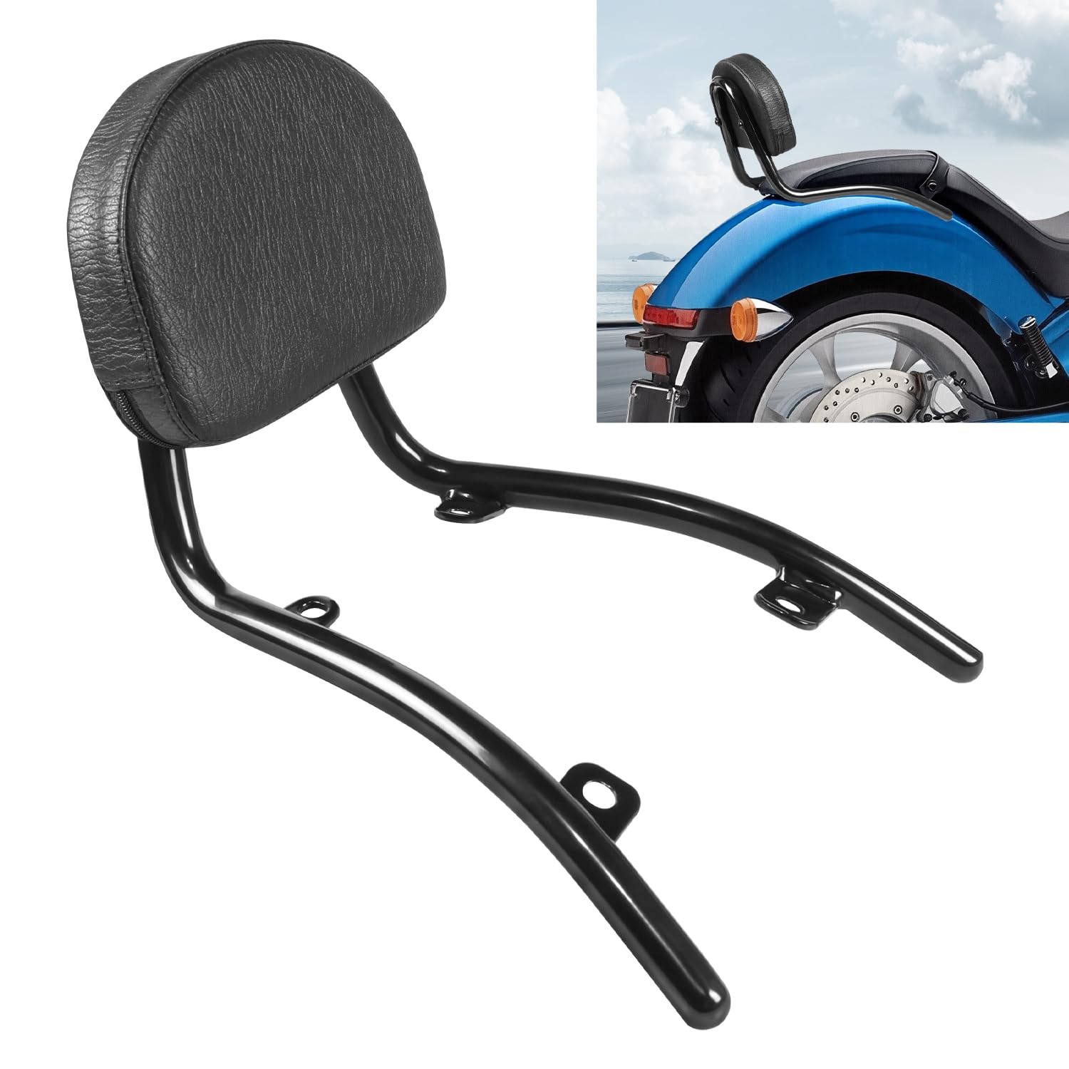 Amazon.com: DSISIMO Motorcycle Rear Passenger Backrest Sissy Bar