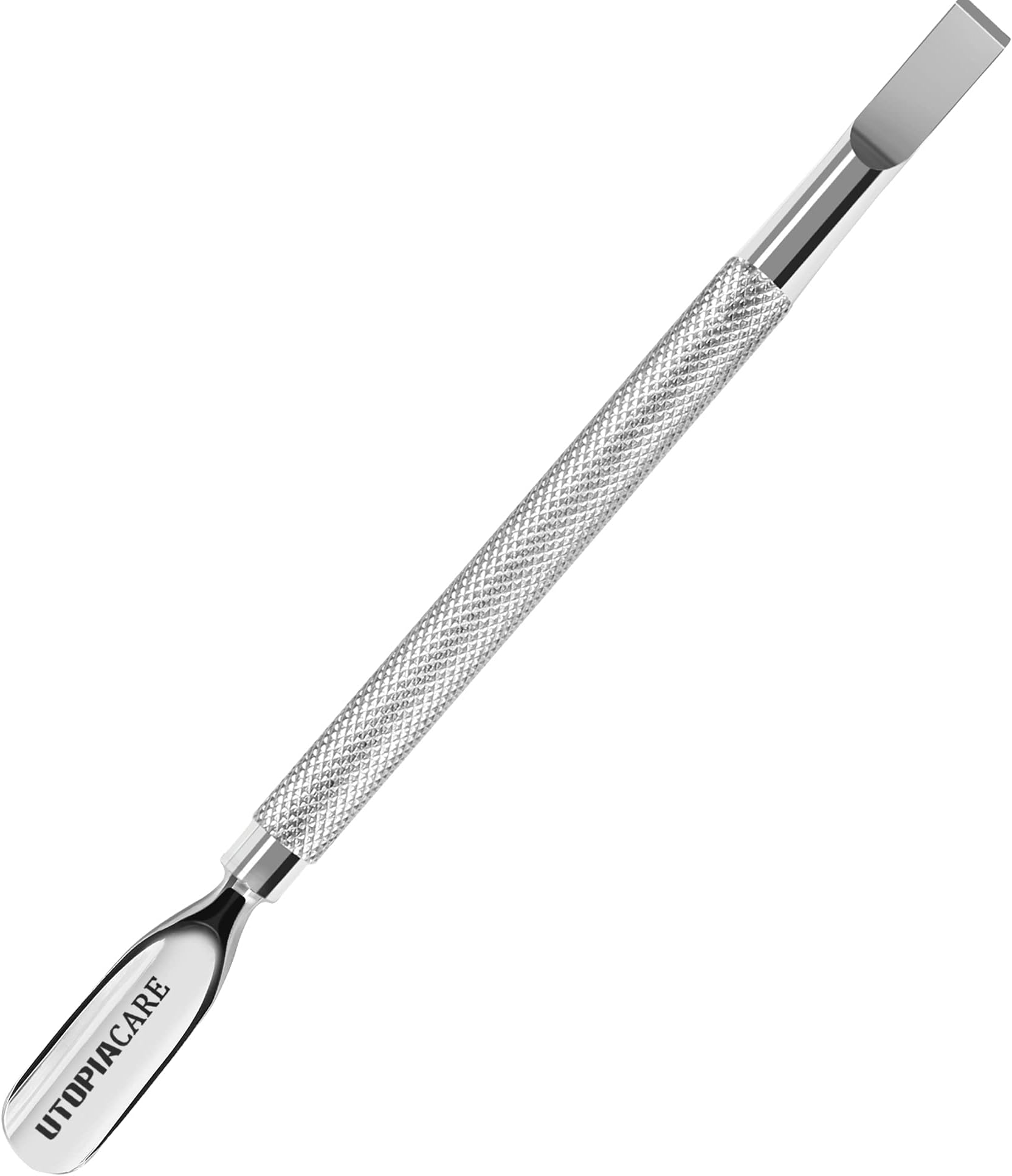 Cuticle Pusher Tool & Spoon Nail Cleaner, Professional Stainless Steel Cuticle Remover & Cutter, Durable Manicure & Pedicure Tool for Finger & Toenails, Silver