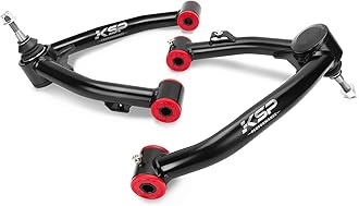 KSP Upper Control Arm 2-4" lift for 07-16 Silverado Avalanche Tahoe, Sierra Yukon 6-Lug 2WD/4WD Factory Cast Steel arms, Tubular Black A-arm