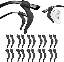 20 Pcs Large Glasses Ear Pads, Silicone Ear Hooks, Stop Glasses Slipping Down Nose,Anti Slip Glasses Grips,Glasses Ear Grips, Ear Hook Sleeve Clear Ear Grippers for Sunglasses Reading Glasses