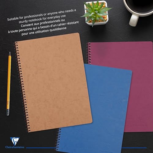 Miniatura 6 de Clairefontaine 781454CCuaderno de espiral, A4, hoja de predicción Bolsa, de rayas, con el borde, 50, Azul por Clairefontaine