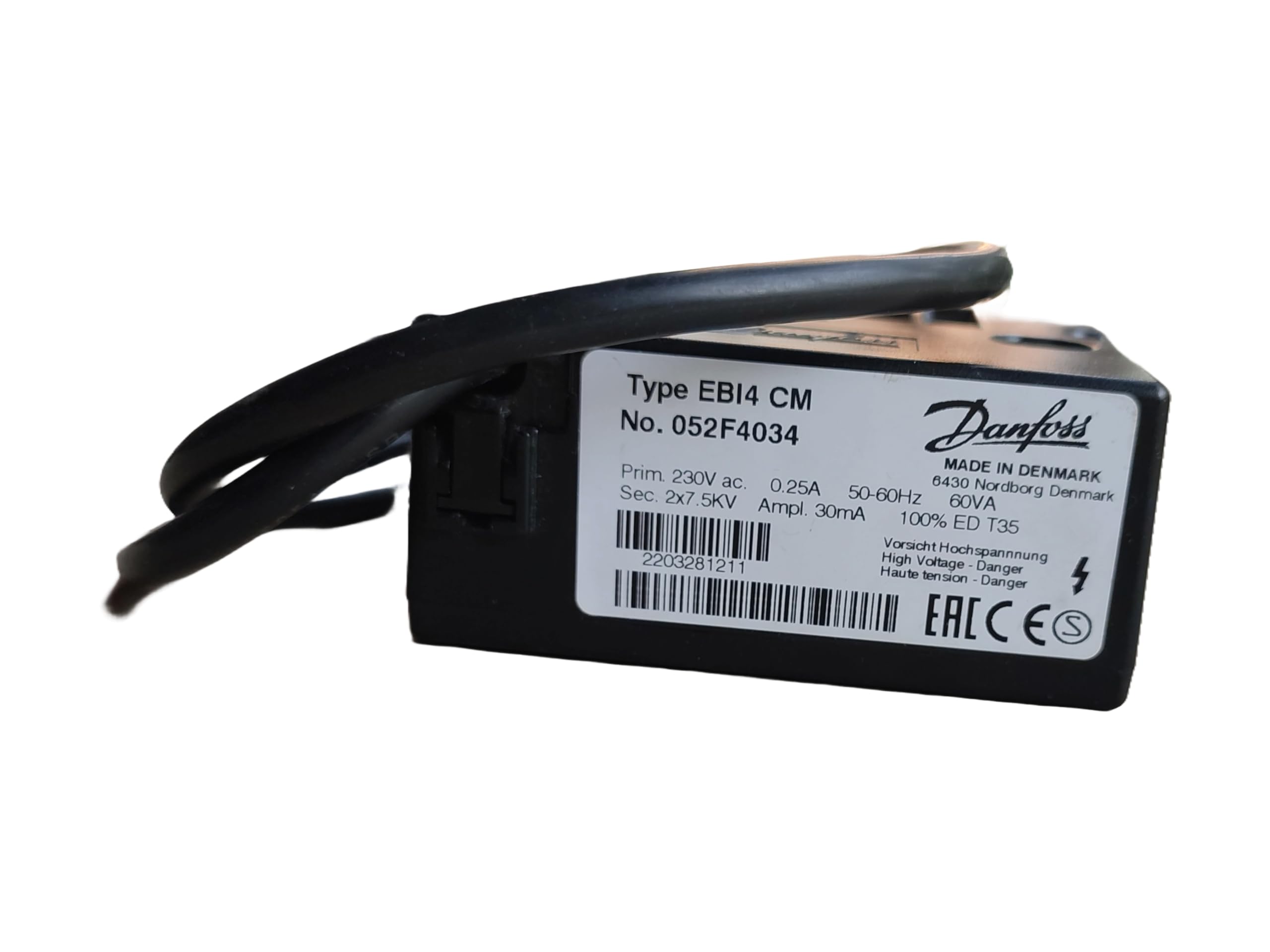 DANFOSS IGNITION TRANSFORMER OIL-image-1