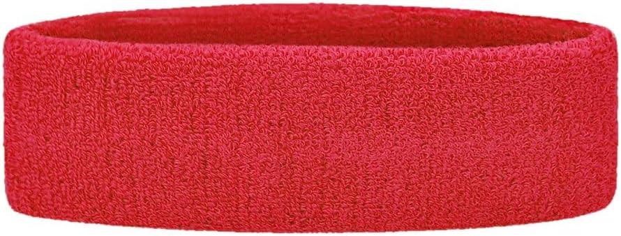 GmefvrGmefvr Sports Headband Men, Women Youth Size Upto 29inch starching (Red)
