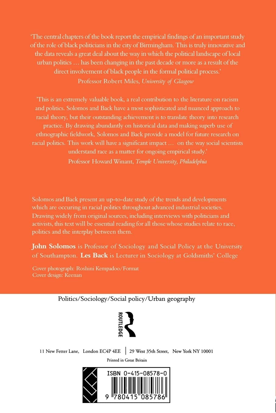 Race, Politics and Social Change