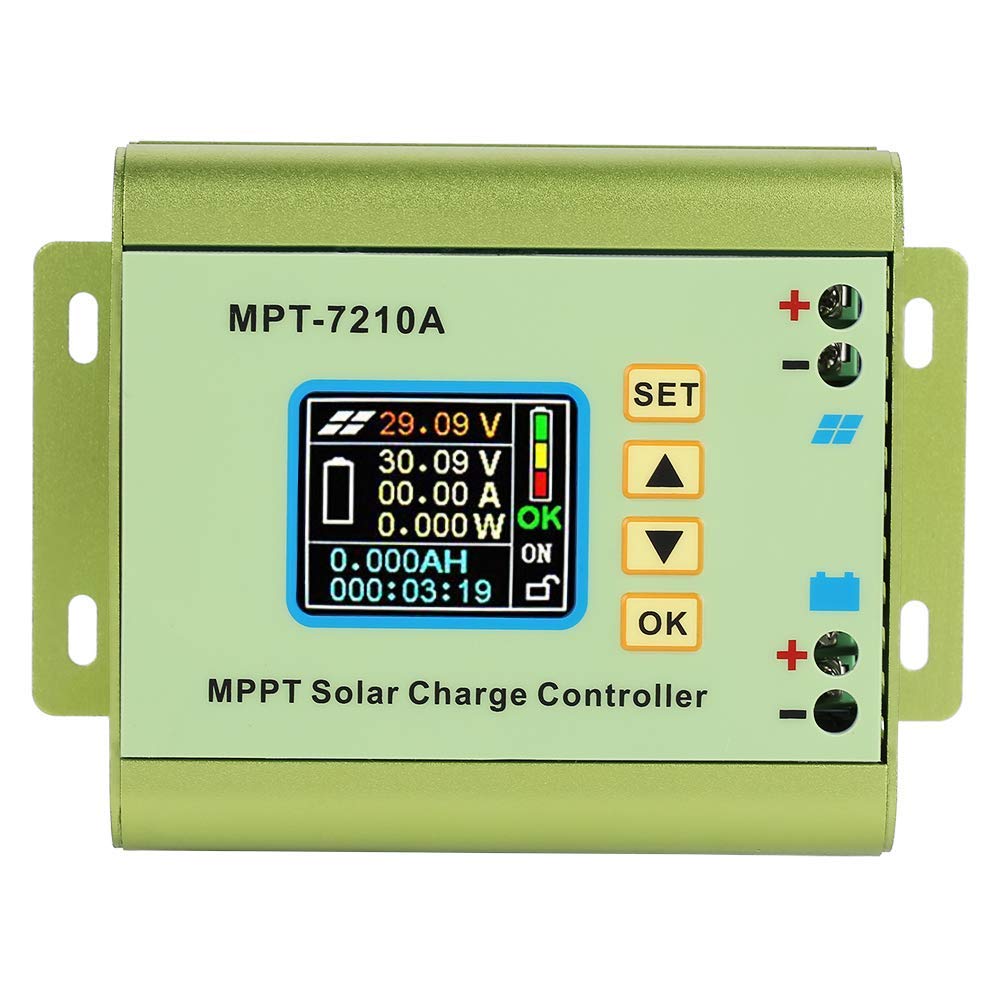 MPPT 7210A Contrôleur de Charge Solaire Contrôleur de Panneau Solaire en Alliage D'aluminium avec Écran LCD