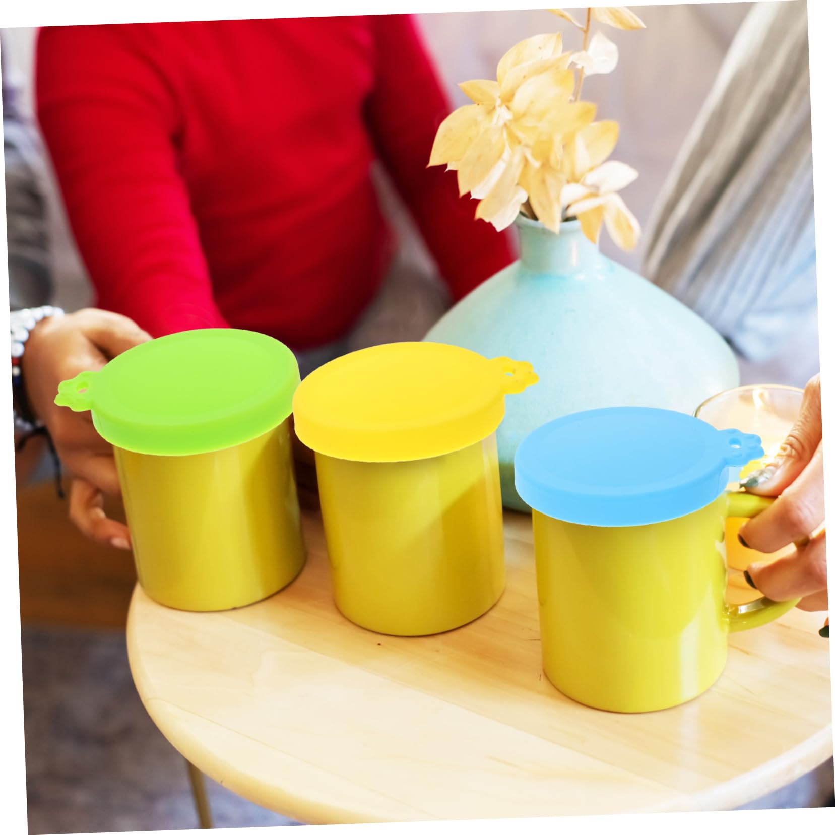 5 Ensembles Couvercles Silicone Réutilisables Pour Conserve De Bouchons Étanches Silicone Pour Boissons Bouteilles Pour Animaux 6 Pièces * 5