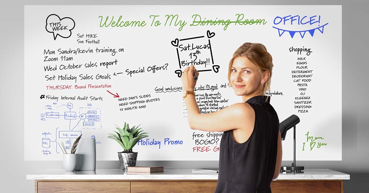 Wееklу Tор Sаlе Wizard Wall Instant Whiteboard, Repositionable Dry Erase Surface, 27.5” x 40’ Roll 50% оƒƒ Dіѕсоunt Wizard Wall Instant Whiteboard, Repositionable Dry Erase Surface, 27.5” x 40’ Roll