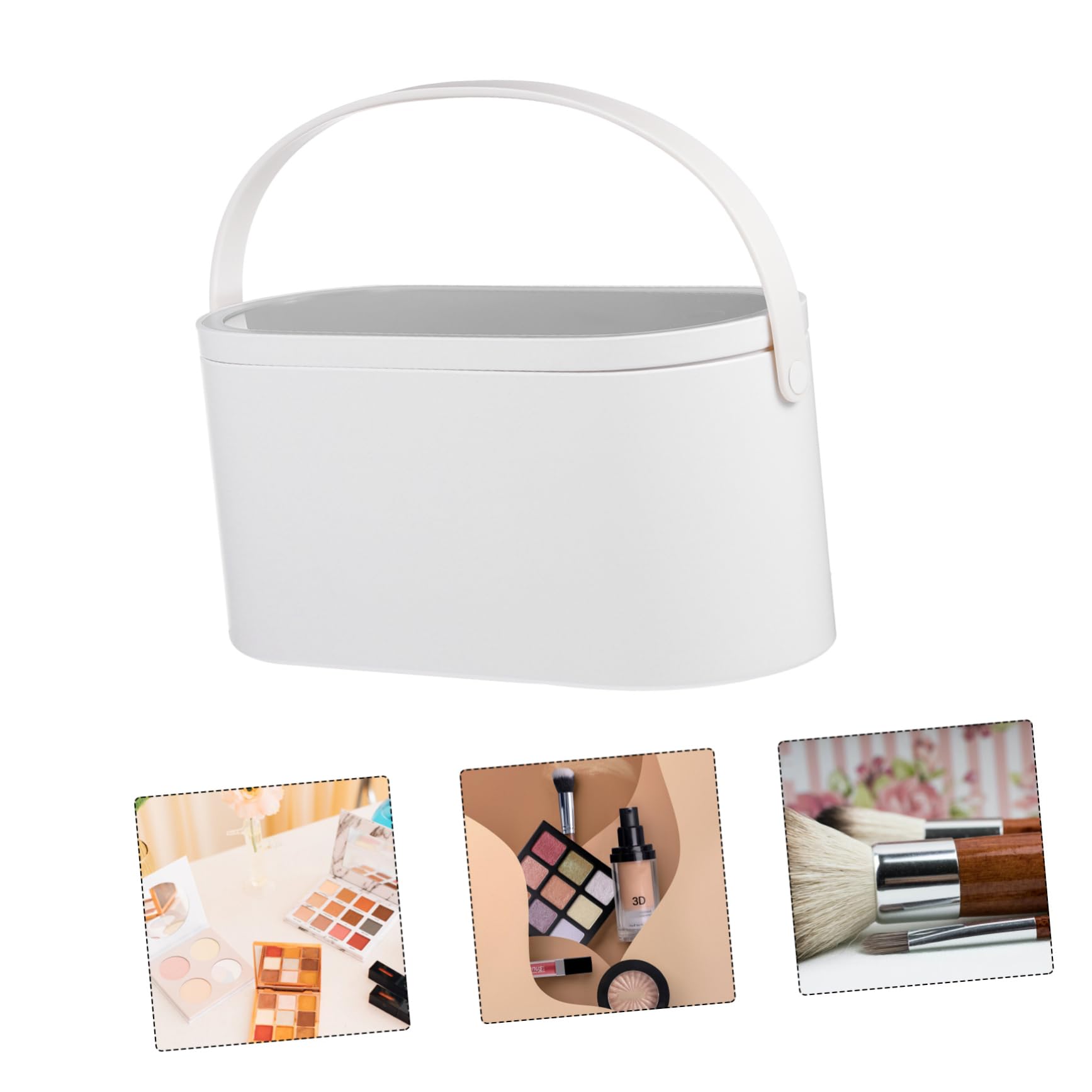 POPETPOP Przenośna Kosmetyczka z Lustrem Led Organizer Do Makijażu Idealna Do Podróży Outdooru i Kempingów z Dużą Przestrzenią Kosmetyki i Akcesoria Trwała Konstrukcja z Plastiku