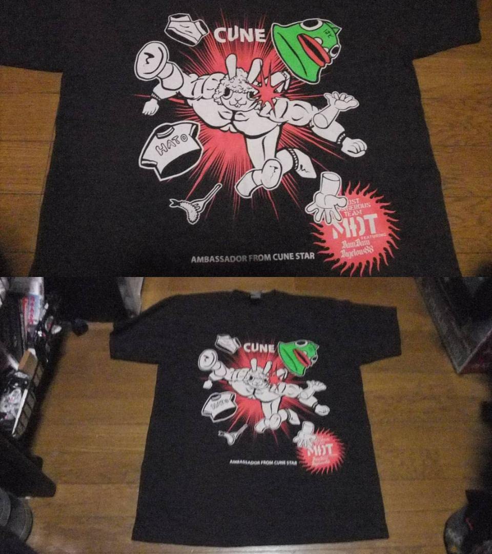 Amazon | キン肉マン cune キューン うさぎ コラボ Tシャツ XL 黒