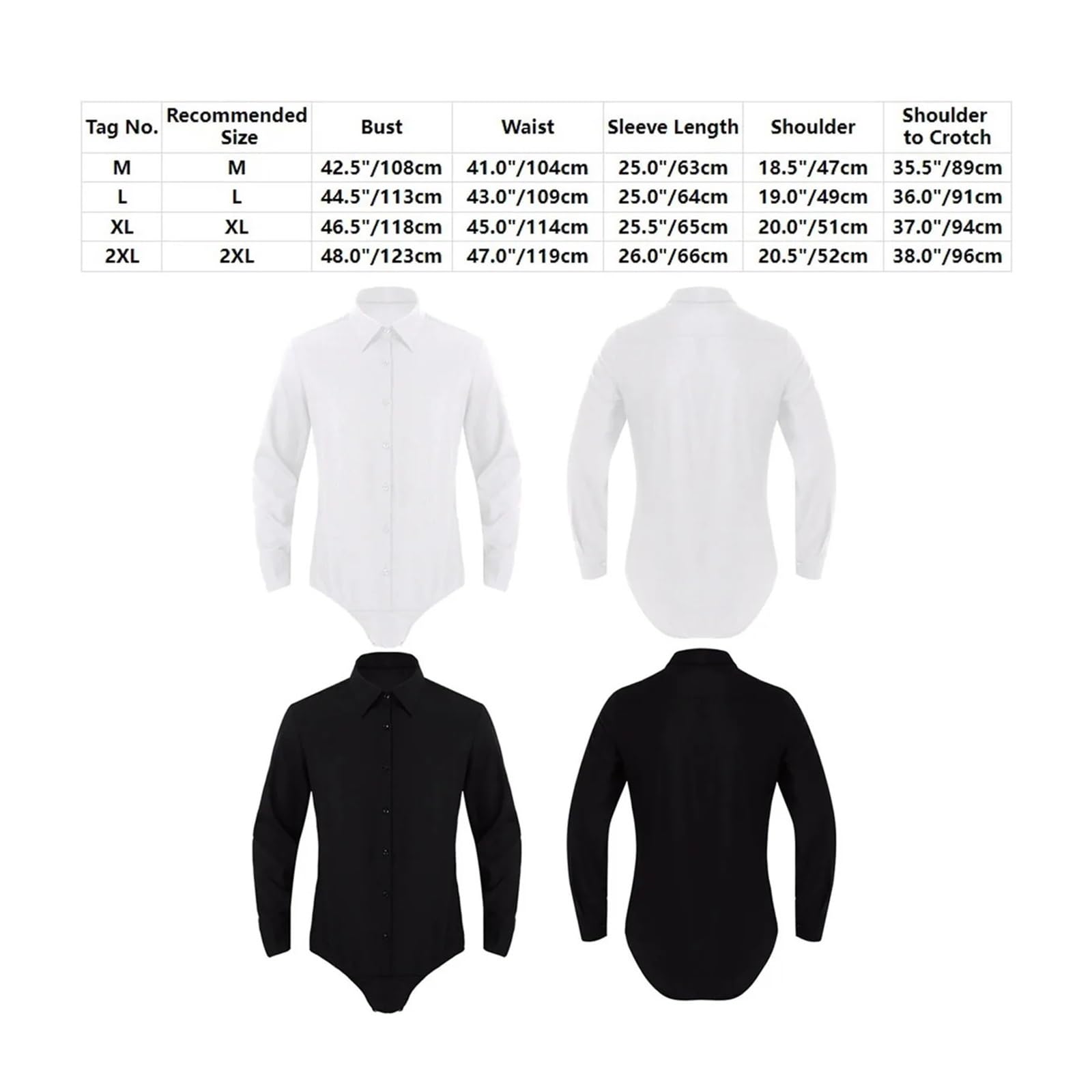Uomo Maglia da Ballo Latino Camicia da Ballo a Maniche Lunghe da Uomo, con Colletto rovesciato, abbottonata, Body da Ballo Latino Moderno, Maglietta, Top, Costumi da Ballo