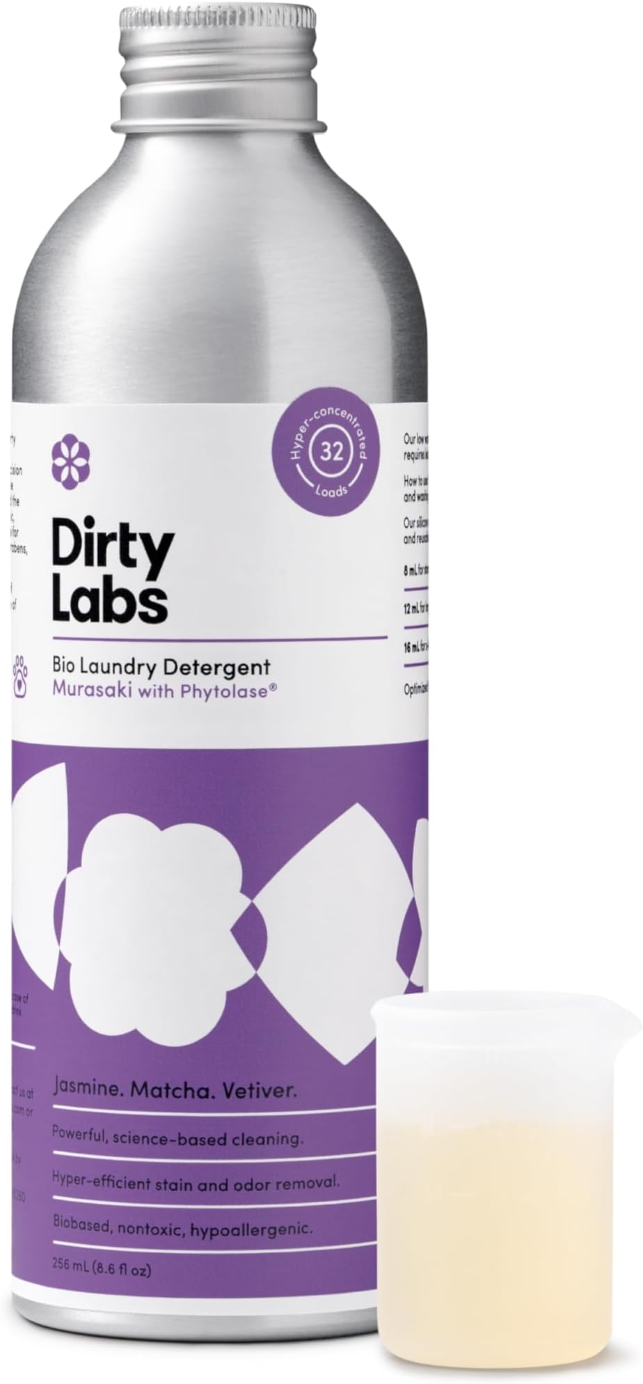 Murasaki Scent | Bio Enzyme Liquid Laundry Detergent | 32 Loads (8.6 fl oz) | Hyper-Concentrated | High Efficiency & Standard Washing | Nontoxic, Biodegradable | Stain & Odor Removal