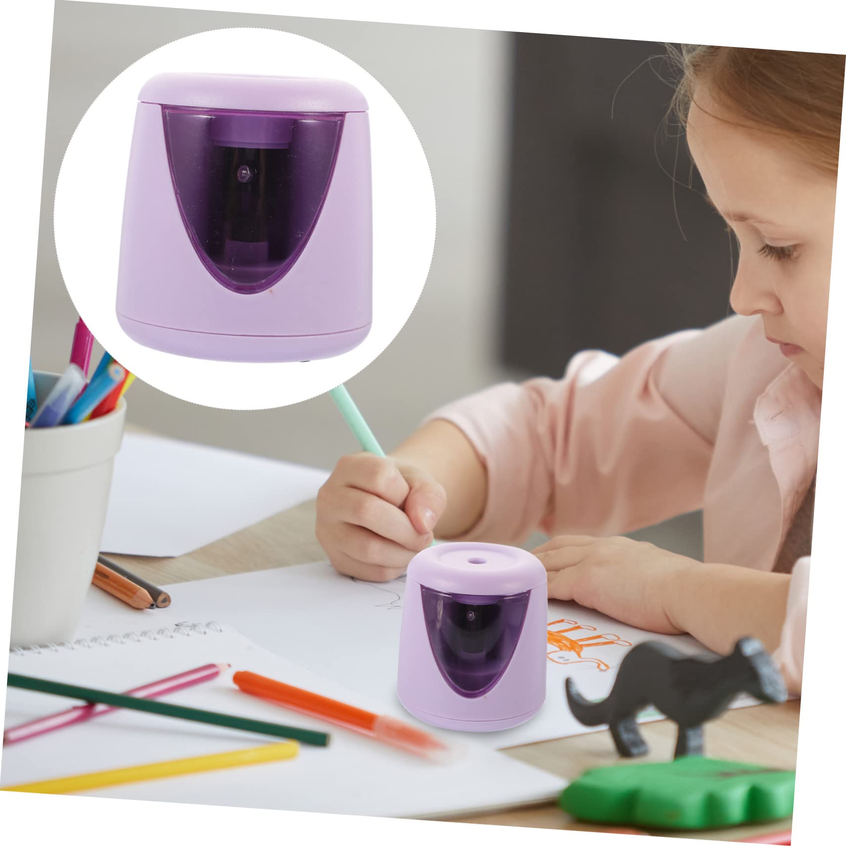 Ciieeo Temperamatite Elettrico Automatico Per Ragazzi E Ragazze 3 Pezzi Forniture Scolastiche Creative Cancelleria Per Studenti in Plastica Facile Da Usare