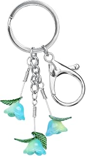 Trailing Tulip Bag Charms Purse Charm Cute Flower Keychain for Women