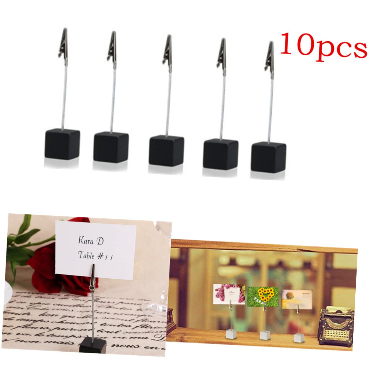 Tofficu 100 Pz Fermaglio Per Appunti Porta Clip Per Appunti Supporto Per Graffette Fotografiche Carta Supporto Per Morsetto Numerico Nota Portanumero Da Tavolo Portafoto Per Tavoli