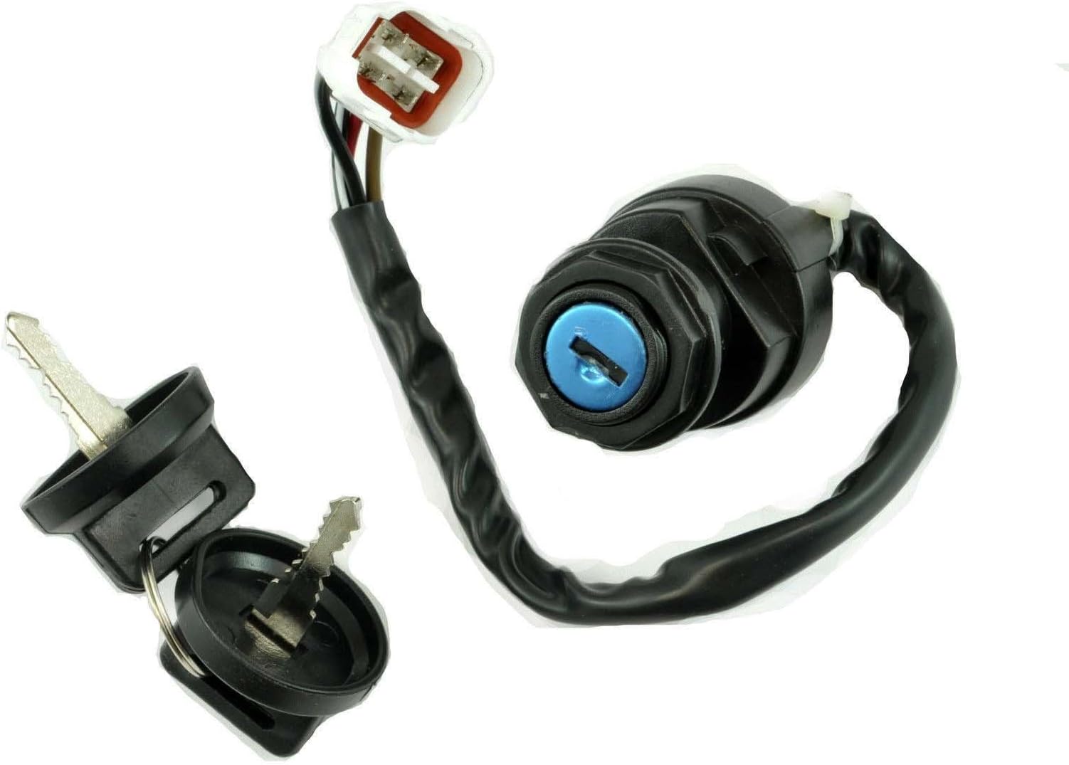 GlenpartsIgnition Key Switch Replacement for YAMAHA RAPTOR 80 YFM80 2002 2003 2004 2005 2006 2007 08 ATV