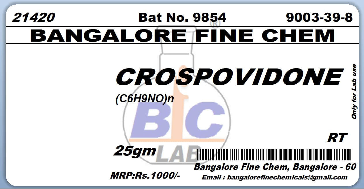 BFC CROSPOVIDONE - 25gm CAS No. 9003-39-8 (B076XXRRFM) Amazon Price History, Amazon Price Tracker
