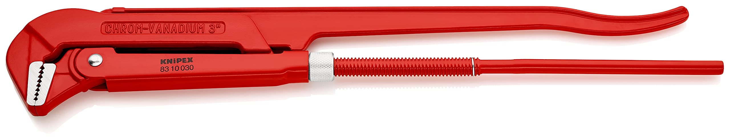 KNIPEX Klucz nastawny do rur 90° malowane proszkowo, czerwone 650 mm, 83 10 030
