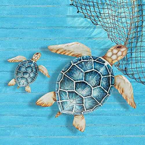 Eangee Home Design Sea Turtle Wall Decor Blue 24 Inches Length X 4 Inches Width X 21 Inches Height (M8057) #TOP2