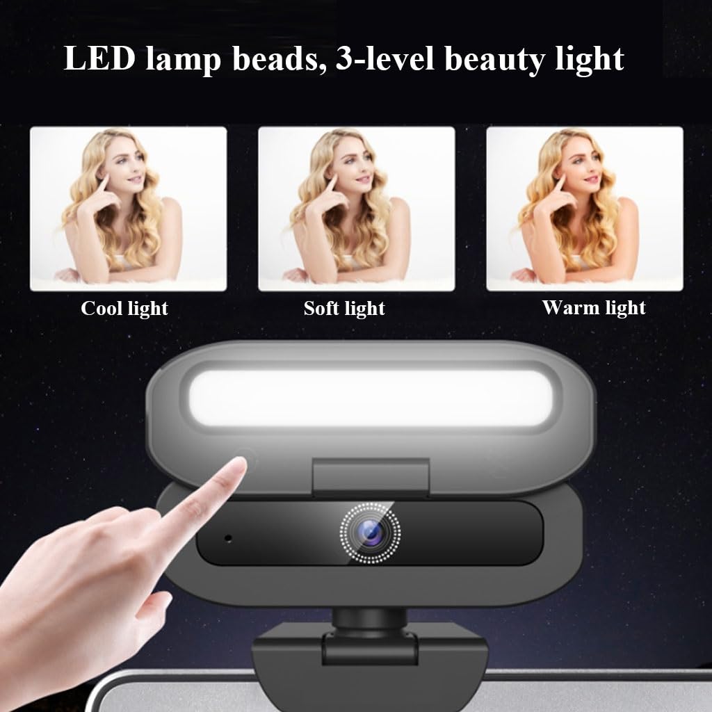 Kamera Internetowa USB Z Mikrofonami Z Redukcją Szumów,Kamera Internetowas HD Do Transmisji Strumieniowej, Autofokus, Kamera USB Typu Plug And Play Do Rozmów Online(4K)