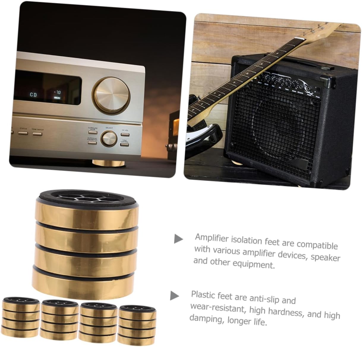 20pcs Amplifier Isolation Pads Speaker Feet - Bumpers for Audio Equipment Control and Visual Appeal Fits Various Speakers and