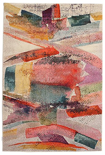 RugVista, Pablo, Teppich, Kurzflor, 160 x 230 cm, Rechteckiger, Modern, Oeko-Tex Standard 100, Polypropylene, Flur, Schlafzimmer, Küche, Wohnzimmer, Rot / Rost, Mehrfarbig Cover