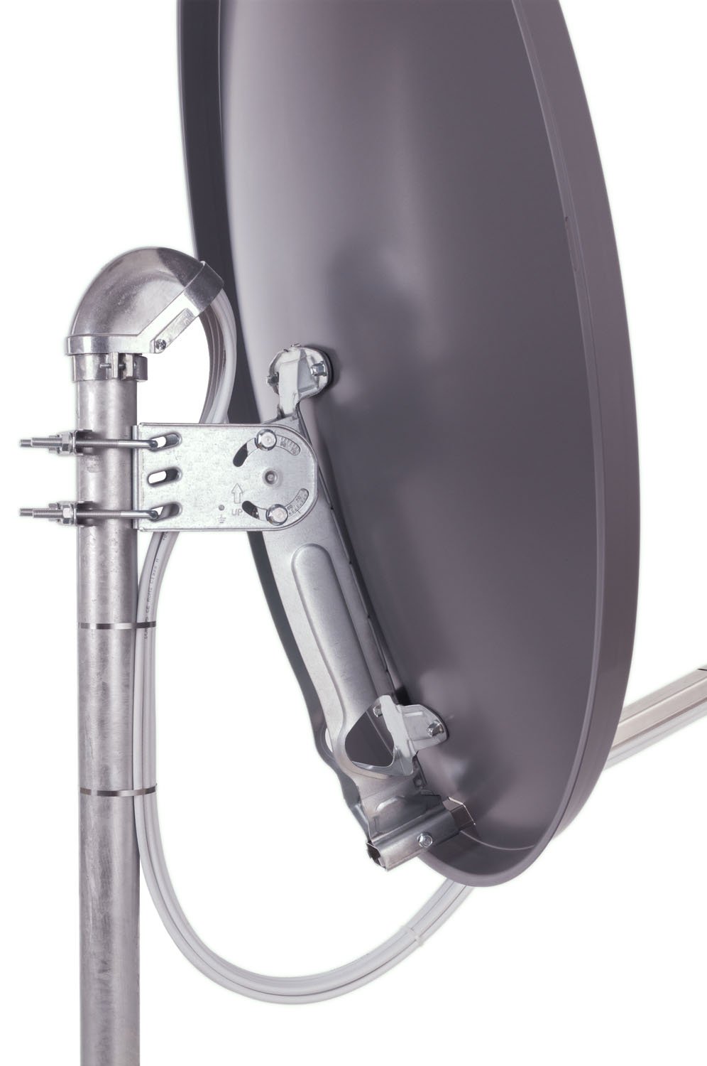 DUR-line MDA 90 Anthrazit - Digitale 8 Teilnehmer Satellitenschüssel Komplett-Anlage mit Premium Multischalter und LNB [Camping, Astra 19,2°, DVB-S/S2, Full HD, 4K, 3D]