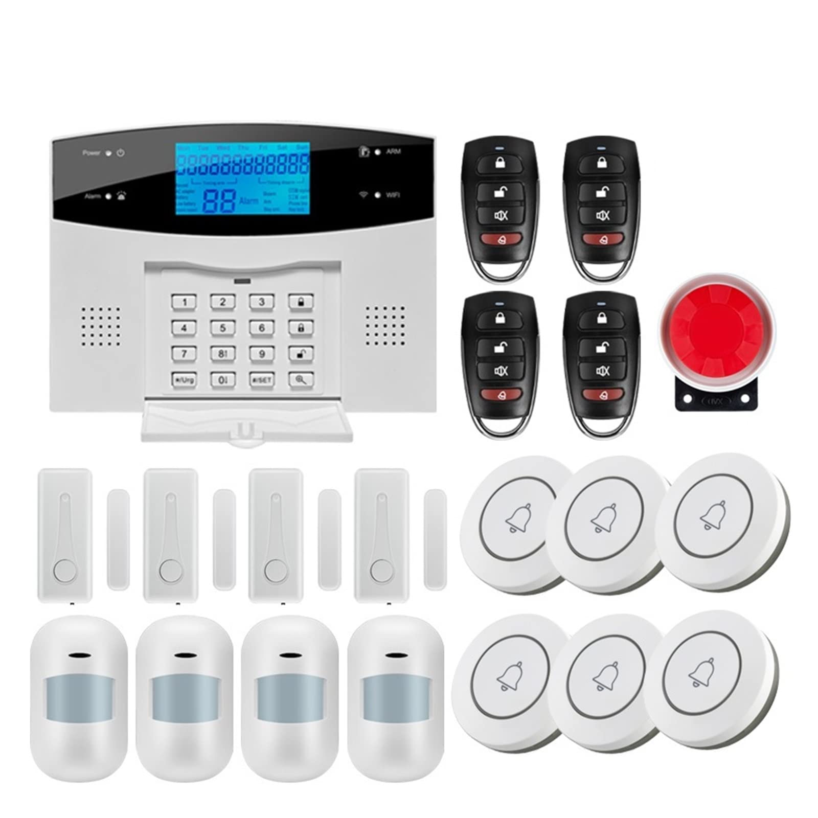 sans Fil WiFi GSM Système d'alarme de sécurité à Domicile for Tuya Smart Life Appliquer avec détecteur de capteur de Mouvement Compatible