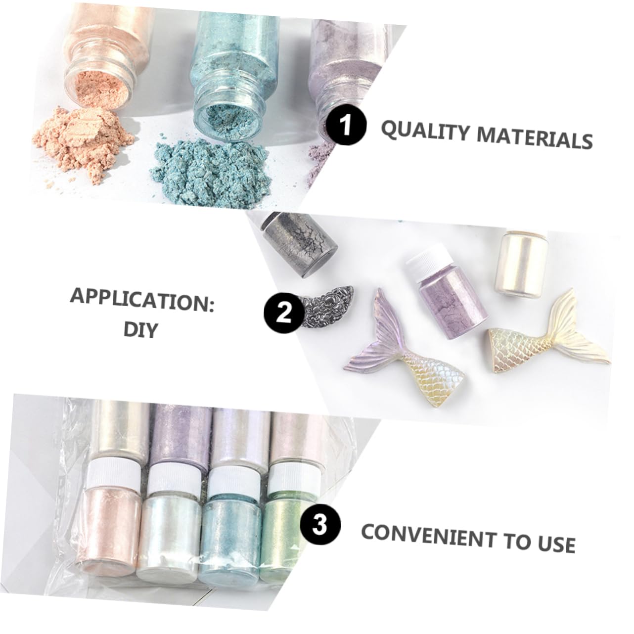 TEHAUX 18stücke Teiliges Set Kosmetischer Mica-pigmentpulver Strahlende Farben Für -make-up Nail Art Und Kreative Projekte Schimmernden Farbtönen Handgefertigte Anwendungen