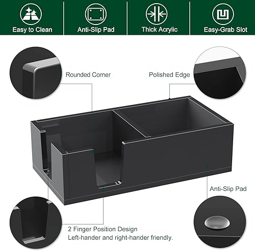 Miniatura 3 de Soporte de notas adhesivas de acrílico, soporte para bloc de notas autoadhesivo, con blocs de notas, dispensador de notas, organizador de escritorio