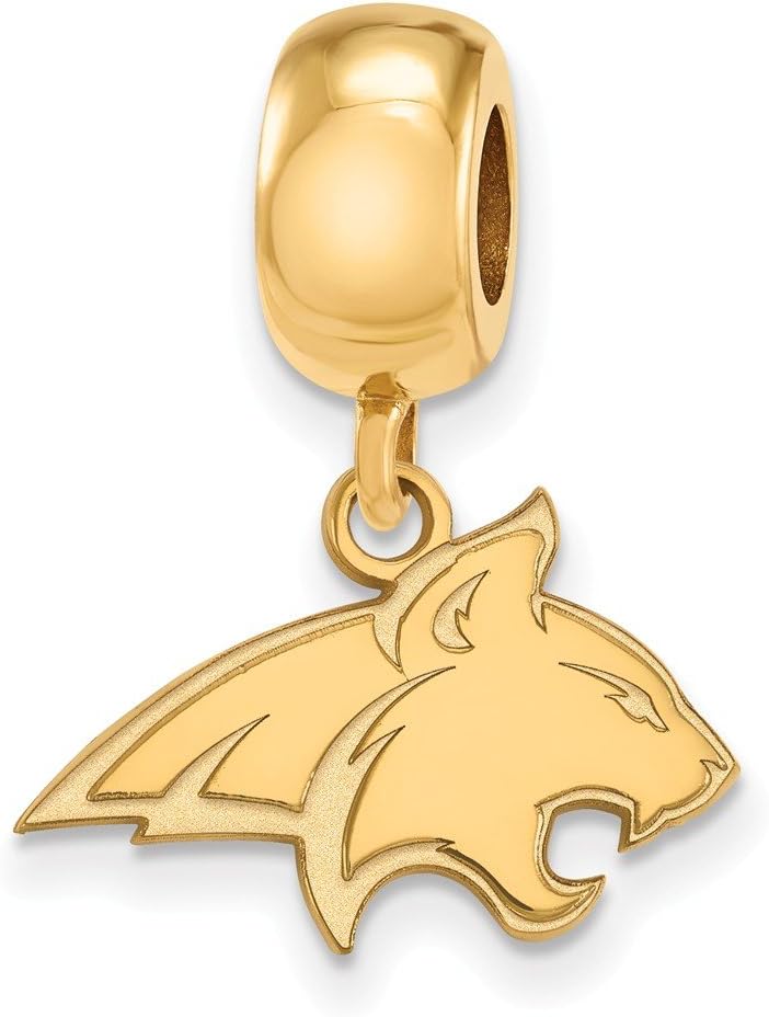 Montana State Small (1/2 Inch) Dangle Bead (Gold Plated)