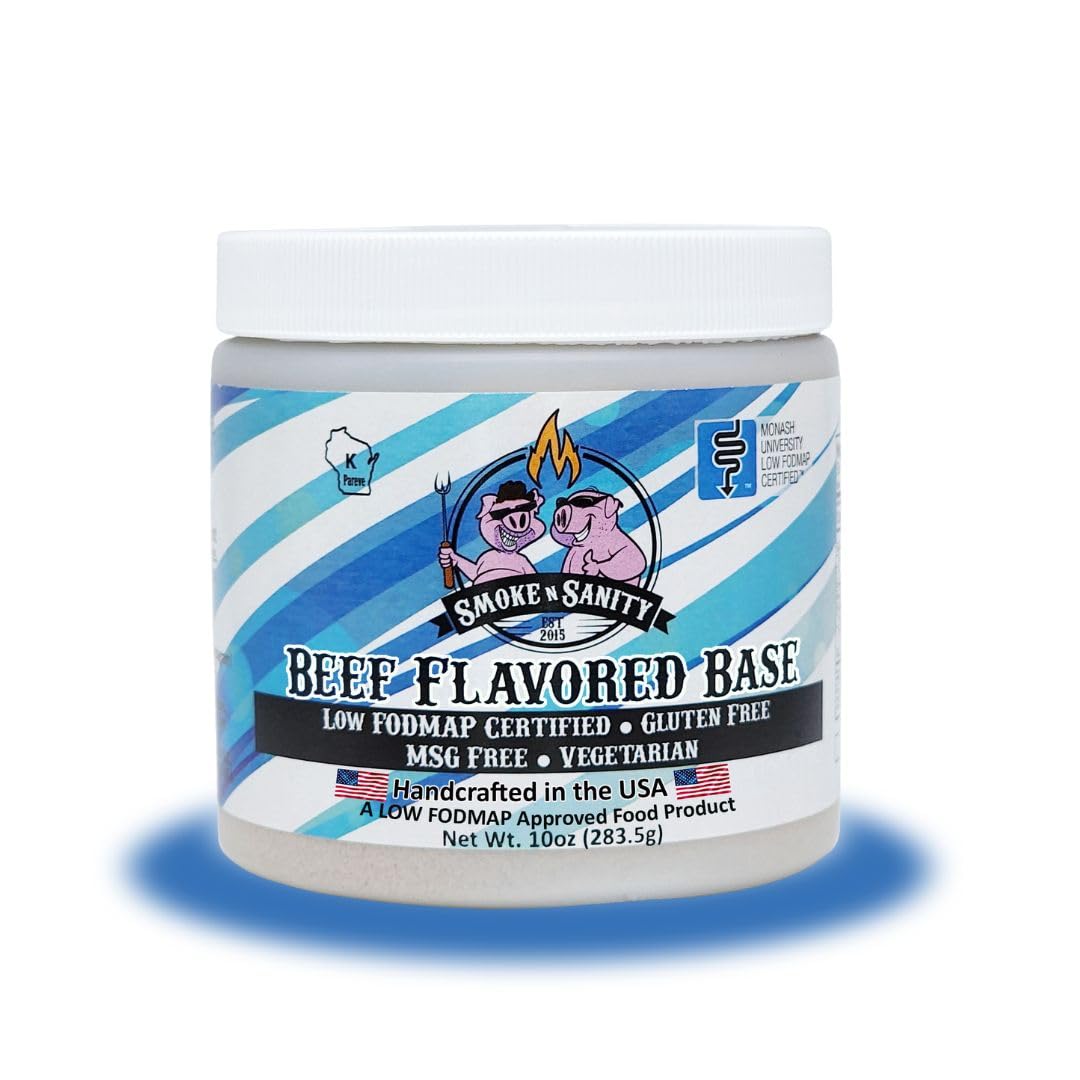 SnS Beef Flavored Base, Certified Low FODMAP, Vegetarian, Gluten Free, Dairy Free, MSG Free, Ideal for Soups, Casseroles, Gravies, and Sauces, 10 oz Jar